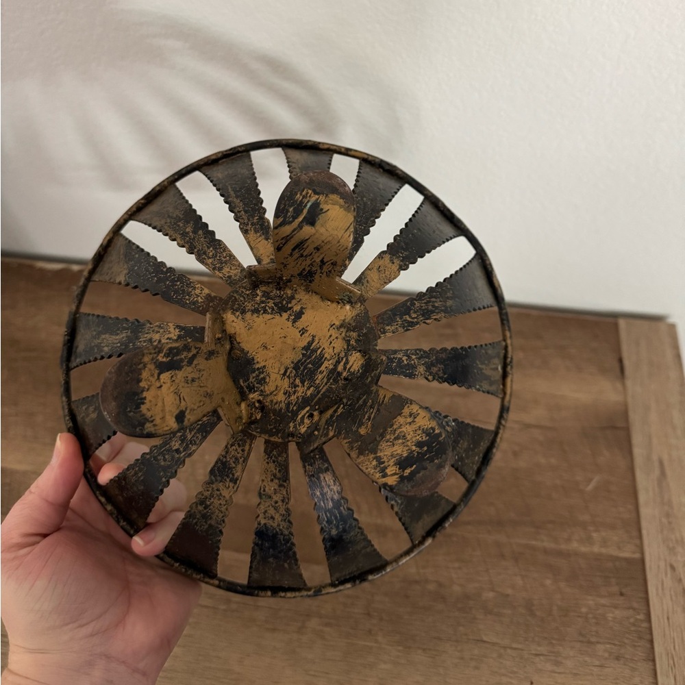 Rustic Metal Decorative Bowl - Picture 5 of 5